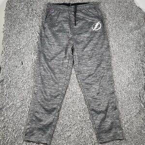 Tampa Bay Lightning Sweatpants Men's Large Gray Champion Brand NHL Activewear